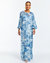 Luzon Gown - Blue Tropical Toile