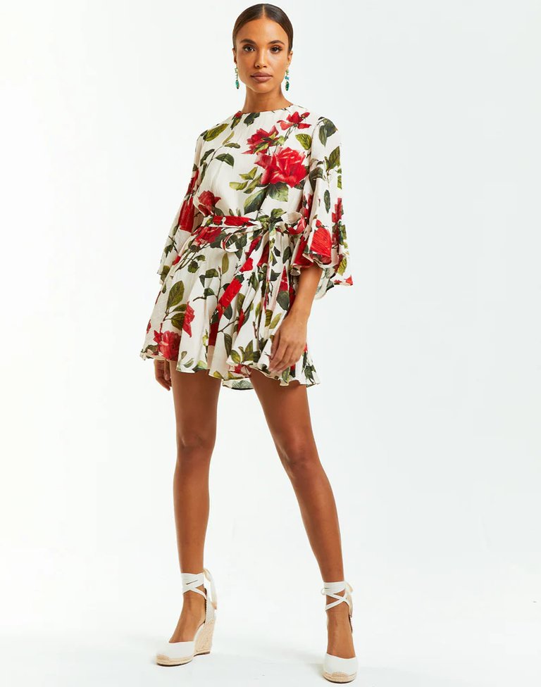 Maisie Mini Dress - Red Rose