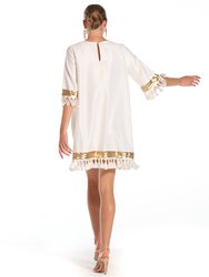 Shimmy Shimmy Tassel Dress - Ivory