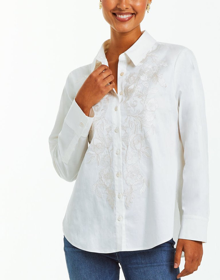 Soleil Barong Top - Ivory