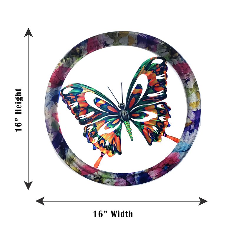 Butterfly Multi Round Framed Wall Art