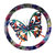 Butterfly Multi Round Framed Wall Art - Multi Color