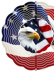 Eagle Flag Wind Spinner - Multi