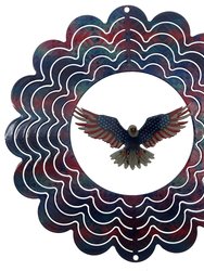 Kaleidoscope Screaming Eagle Wind Spinner - Red/Blue