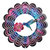 Kaleidoscope Small Hummingbird Fuchsia Wind Spinner - Fuchsia