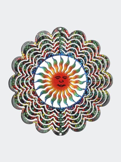 Next Innovations Kaleidoscope Sun Face Stained Glass Wind Spinner product