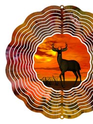 Sunset Deer Wind Spinner - Multi