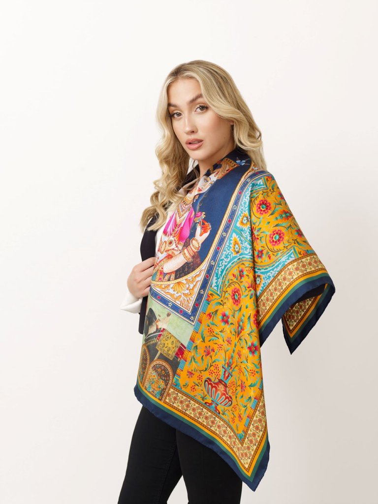 A True Queen Silk Scarf - Multicolor