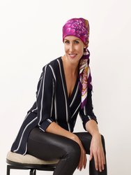 Divine Harmony Silk Scarf - Violet & Pink