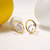 Gold And Silver Bi-Color Hoop And Huggie CZ Earrings