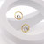 Gold And Silver Bi-Color Hoop And Huggie CZ Earrings