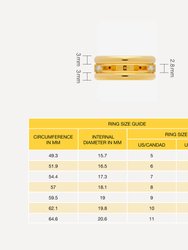 Round And Square Triple Band Convertible Ring With CZ