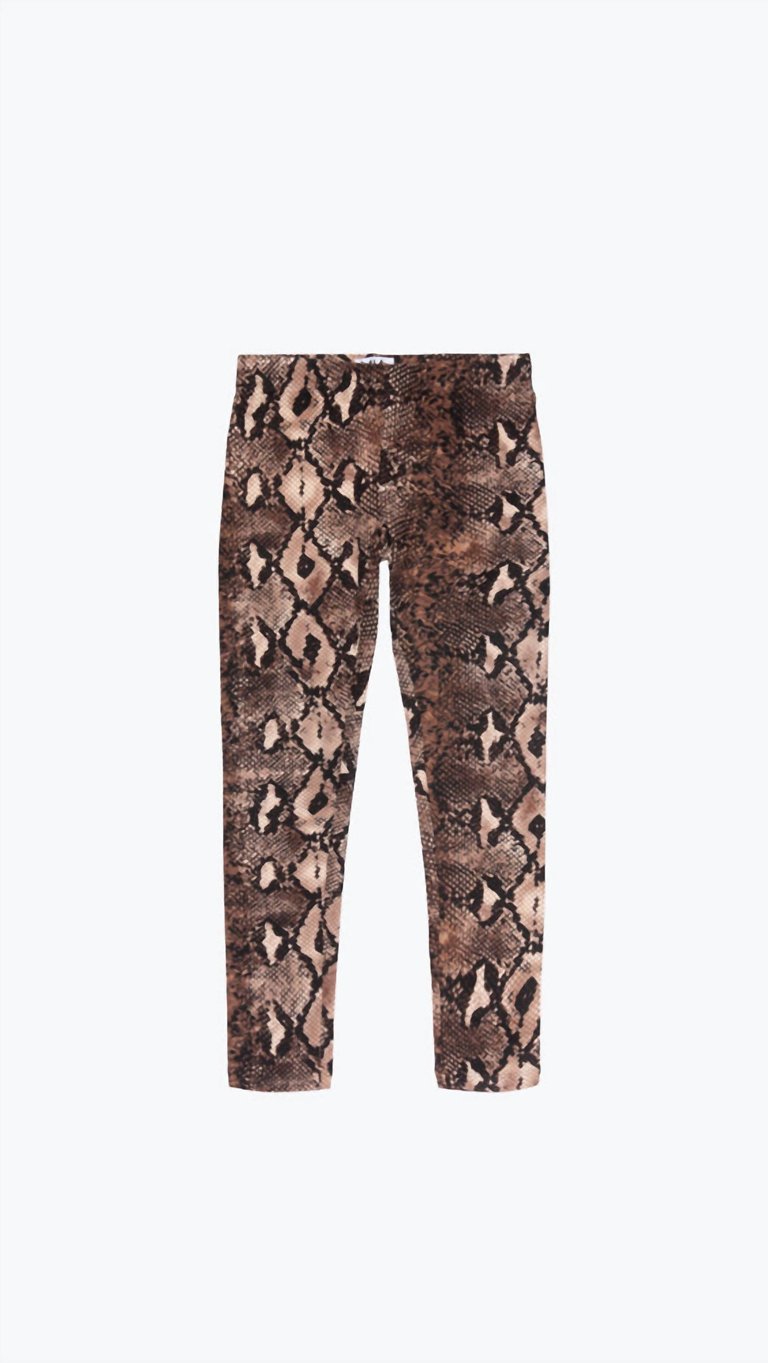 Snake Legging In Brown - Brown