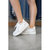 Women's Dice Platform Sneaker In White/off White