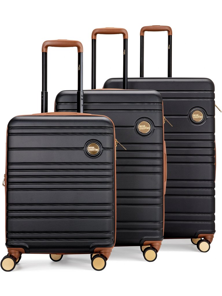 Brickell 3 Piece Expandable Retro Luggage Set