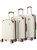 Collins 3 Piece Expandable Retro Luggage Set - White
