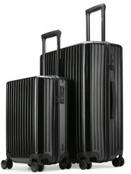 Ocean 2 Piece Polycarbonate Luggage Set - Black