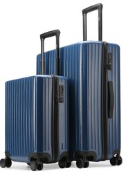Ocean 2 Piece Polycarbonate Luggage Set - Navy