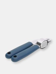 Comfortable Grip Stainless Steel Garlic Press, Indigo