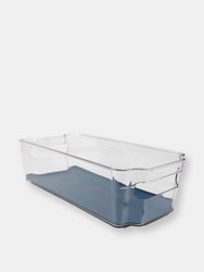 Michael Graves Design  12.5" x 6.25" Fridge Bin with Indigo Rubber Lining