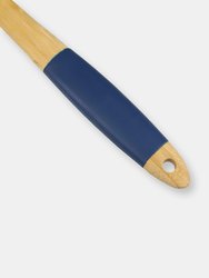 Michael Graves Design Bamboo Serving Spoon with Indigo Silicone Handle