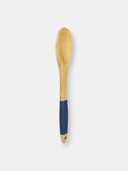 Michael Graves Design Bamboo Serving Spoon with Indigo Silicone Handle