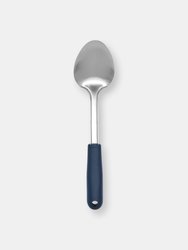 Michael Graves Design Comfortable Grip Stainless Steel Solid Spoon, Indigo