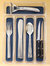 Michael Graves Design Medium 5 Compartment Rubber Lined Plastic Cutlery Tray, Indigo