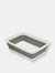 Michael Graves Design Pop Up Collapsible White Plastic and Grey Silicone Dish Pan