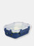 Michael Graves Design Rectangle Medium 21 Ounce High Borosilicate Glass Food Storage Container with Plastic Lid, Indigo