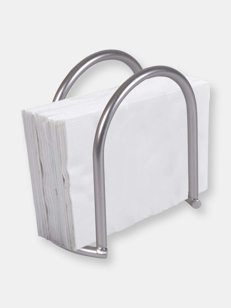 Michael Graves Design Simplicity Freestanding Upright Steel Napkin Holder, Satin Nickel