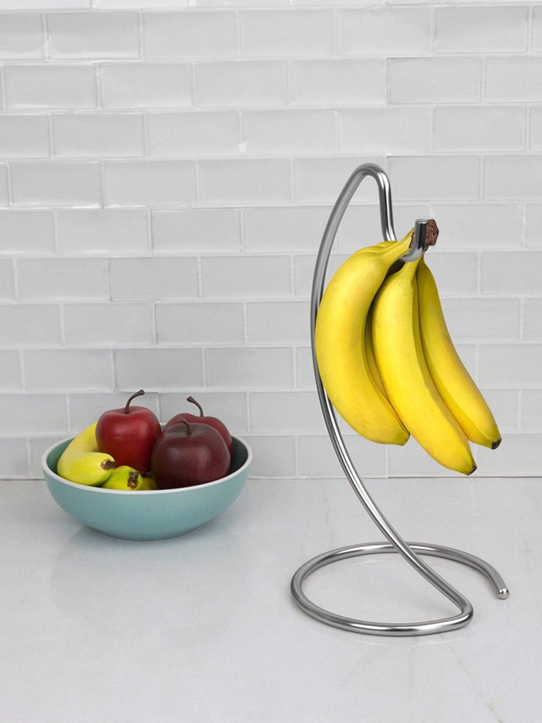 Michael Graves Design Simplicity Steel Banana Tree, Satin Nickel