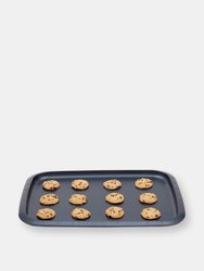 Michael Graves Design Textured Non-Stick 12” x 18” Carbon Steel Cookie Sheet, Indigo