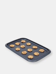 Michael Graves Design Textured Non-Stick 12” x 18” Carbon Steel Cookie Sheet, Indigo