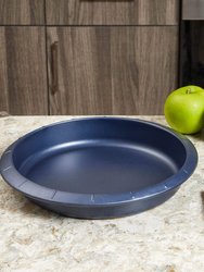 Michael Graves Design Textured Non-Stick Round Carbon Steel Pan, Indigo