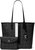 Eliza Large East/West Open Tote, Black/Optic White - Black