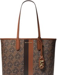 Eliza Large East/West Open Tote Luggage - Brown