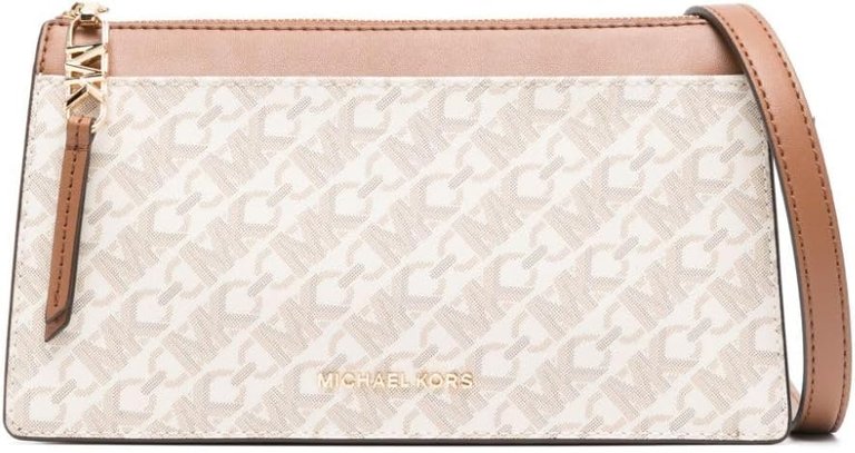 Empire Large Signature Logo Convertible Crossbody Bag - Vanilla/Luggage