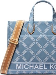 Gigi Large Grab Tote, Denim Multi - Denim Multi