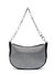 Kendall Leather Rhinestone Small Bracelet Pouchette Handbag - Black