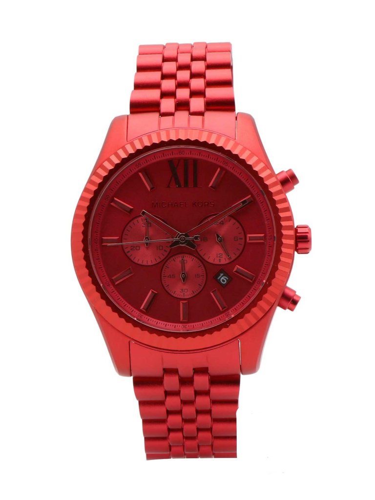 Mens red discount michael kors watch