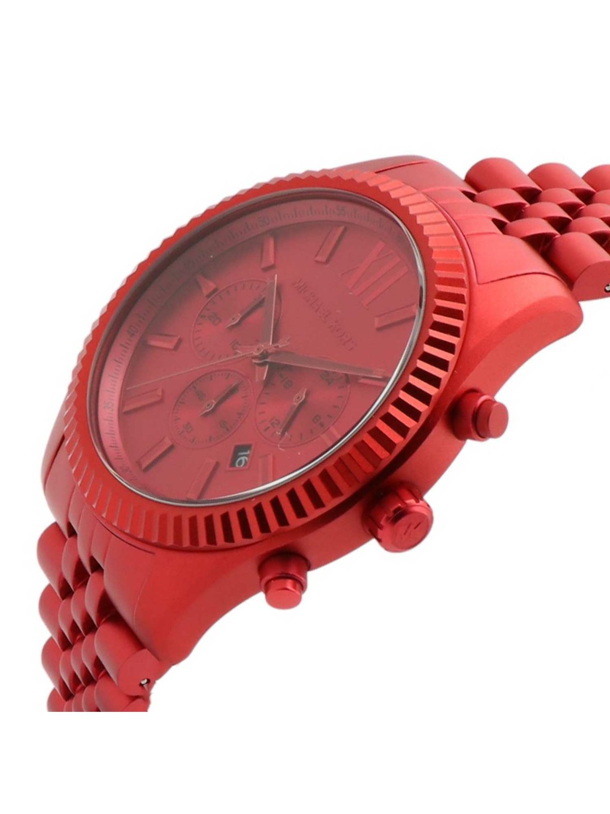 Michael Kors Mens Chronograph MK8814 Red Stainless Steel Quartz Fashion Watch