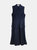 Michael Kors Women's Midnight Sleeveless Cotton Button Up Dress - Midnight