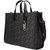 MIchael Michael Kors Women's Black Embossed Logo Gigi Large Tote Handbag