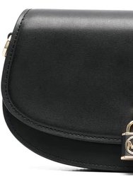 Mila Medium Leather East West Sling Messenger, Black - Black