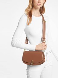 Mila Medium Leather Messenger Bag, Luggage