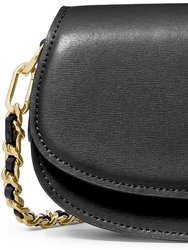 Mila Small East West Chain Sling Messenger Bag - Black