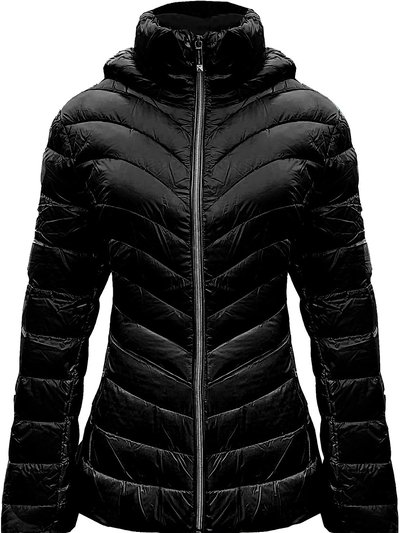 Michael Kors Women's Black Down Hooded Packable Coat Jacket product