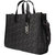 Women's Black Embossed Logo Gigi Large Tote Handbag - Black