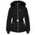 Women's Black Scuba Stretch Belted Active Coat - Black